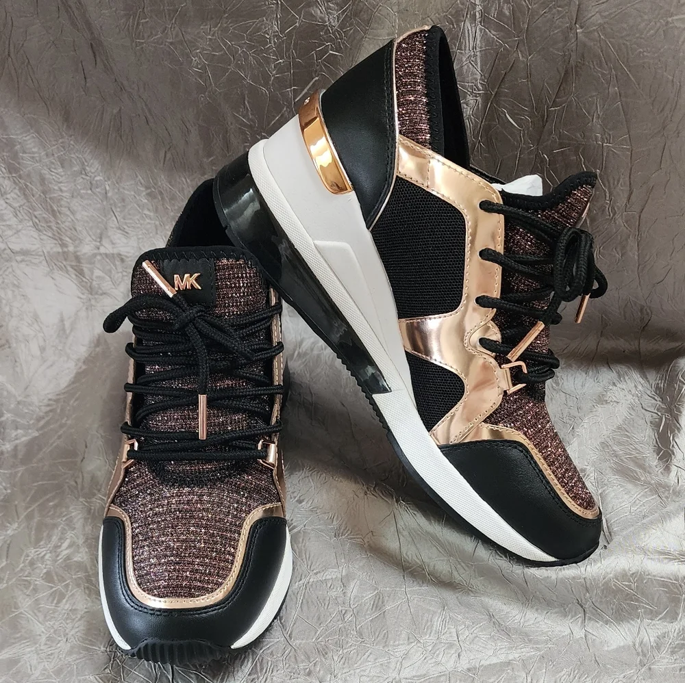 MICHAEL KORS WEDGE SNEAKERS SZ 6.5 NWT - Picture 4 of 15